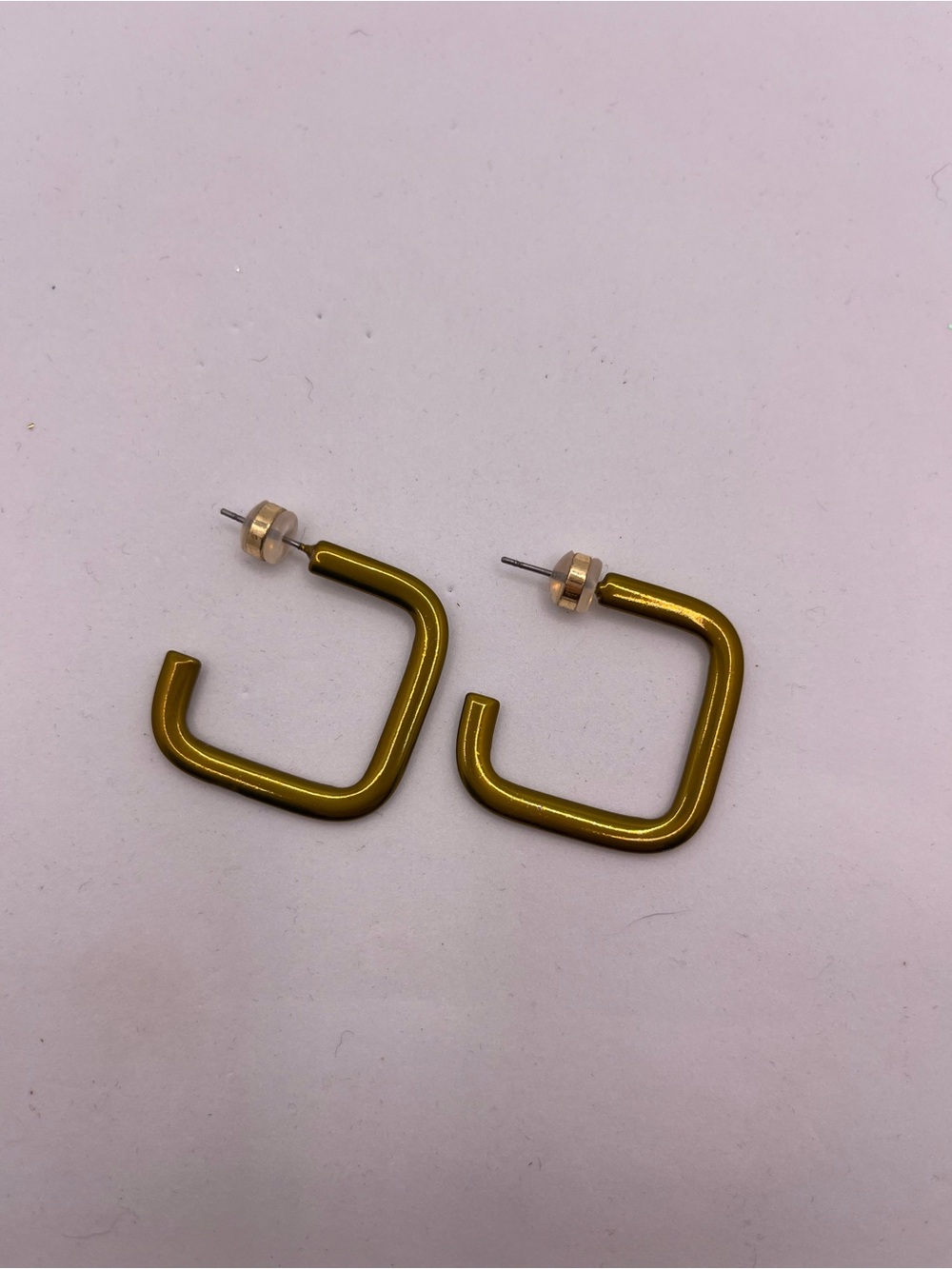 Square Hoop Earrings - Modern Minimalist